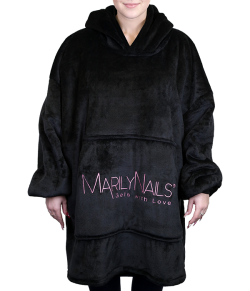 MarilyNails Hoodie – Pulóver takaró, fekete / 1